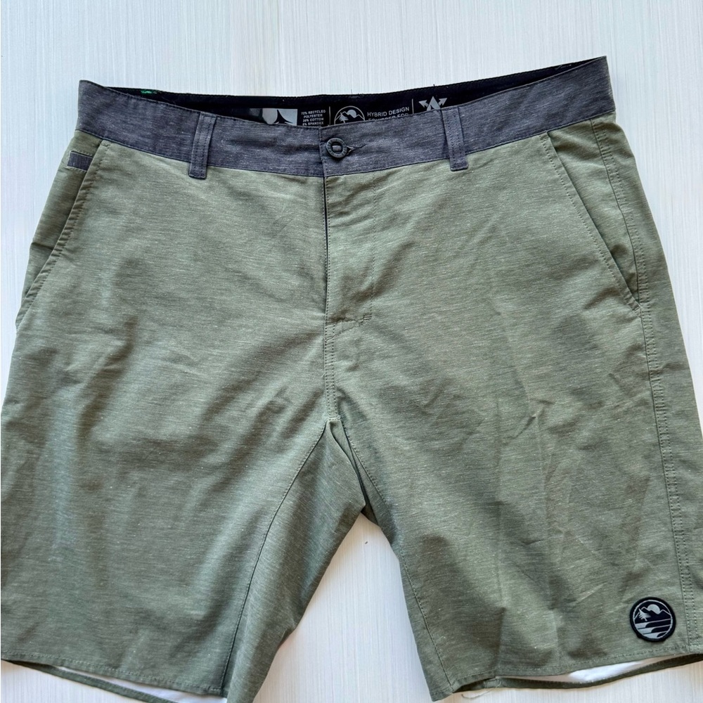 Men's HypTre Olive Green Hybrid Swim Shorts